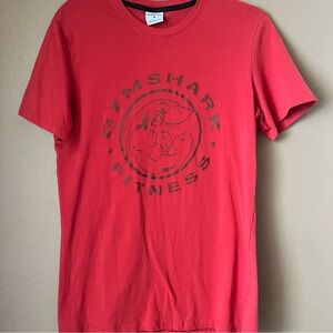 Gymshark Men’s Legacy Active Gym Lightweight Shark Logo T-Shirt Size M Color Red